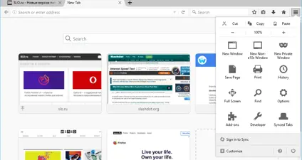 Waterfox screenshot 1